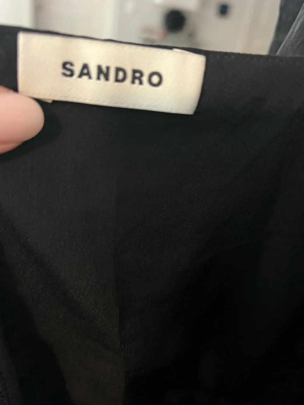 Sandro Black Embellished Cutout Midi Dress Size 38 - Picture 6 of 7